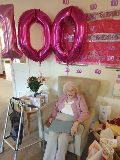 100th birthday celebrations for Swansea care home resident